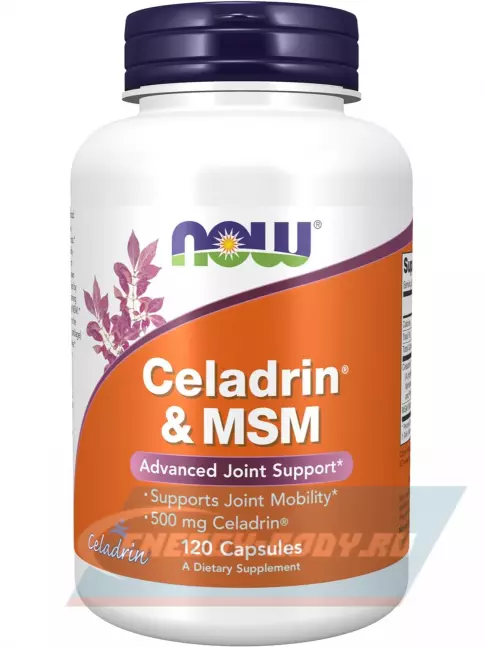 Суставы, связки NOW FOODS Celadrin & MSM, 500 mg 120 капсул