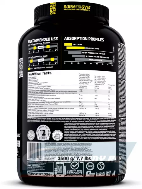 Гейнер OLIMP GAIN BOLIC 6000 3500 г, Шоколад Гейнер OLIMP GAIN BOLIC 6000 3500 г, Шоколад