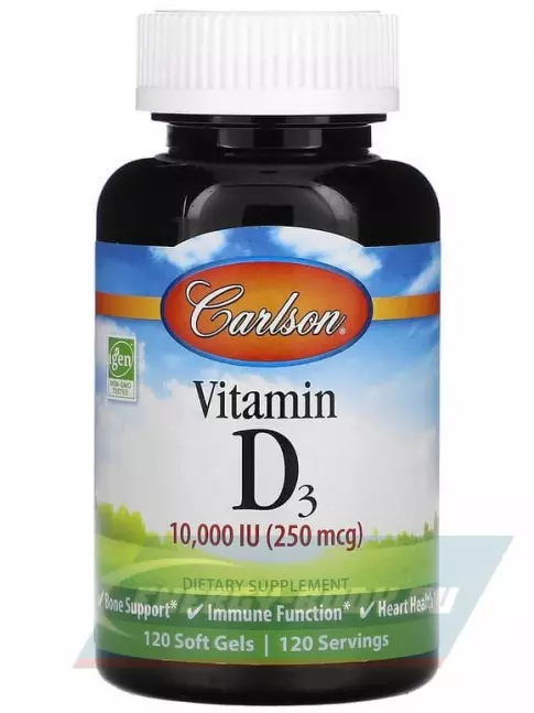  Carlson Labs Vitamin D 10,000IU 120 капсул