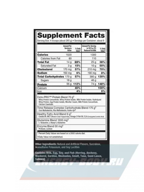 Гейнер Ultimate Nutrition Muscle Juice Revolution 2600 5040 г, Банан