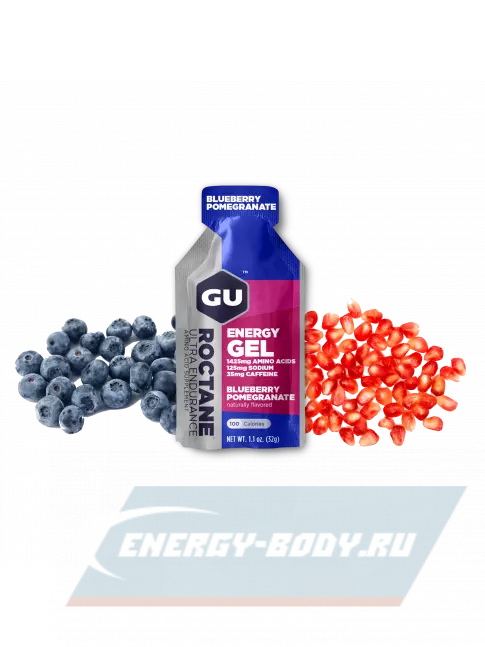 Энергетический гель GU ENERGY GU ROCTANE Energy Gel 35mg caffeine 32 г, Черника-Гранат