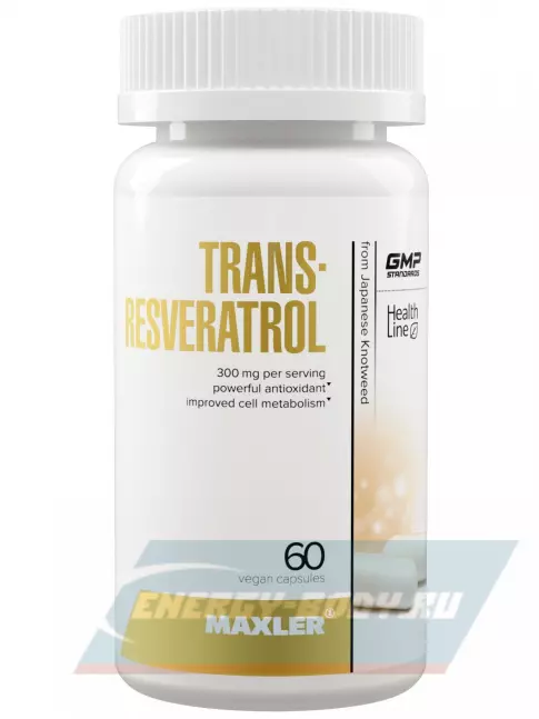  MAXLER Trans-Resveratrol 300 mg 60 капсул