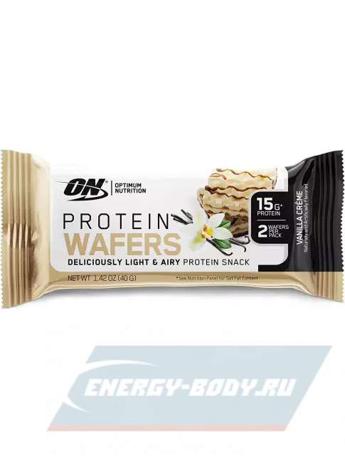 Батончик протеиновый Optimum Nutrition Protein Wafers 40 г, Ванильный крем
