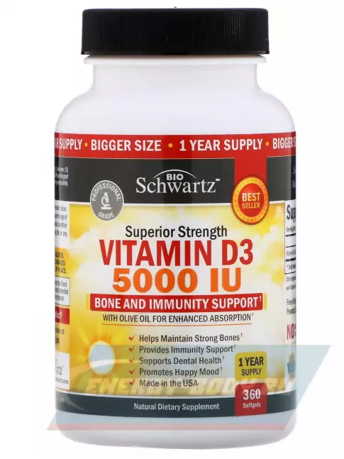  BioSchwartz Vitamin D3 5000IU 360 капсул