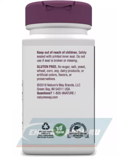  Nature's Way Milk Thistle, Supports Liver Function 60 веган капсул