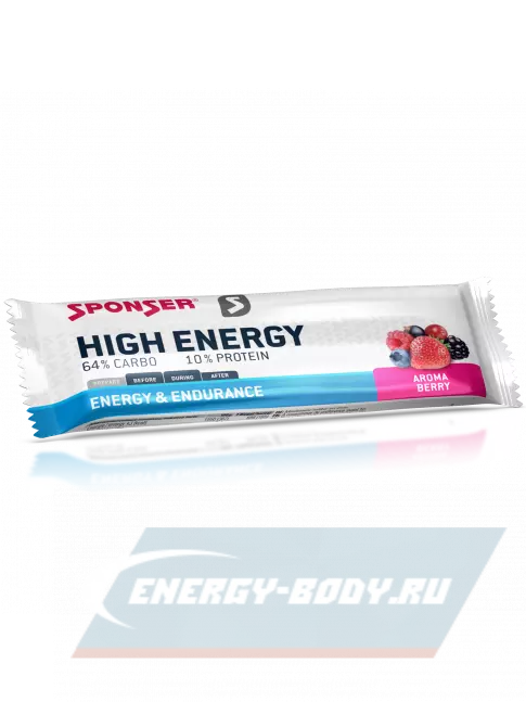 Батончик энергетический SPONSER HIGH ENERGY BAR 45 г, Лесные ягоды