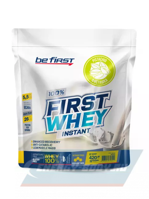 Be First First Whey protein (сывороточный протеин) 420 г, Фисташка Be First First Whey protein (сывороточный протеин) 420 г, Фисташка