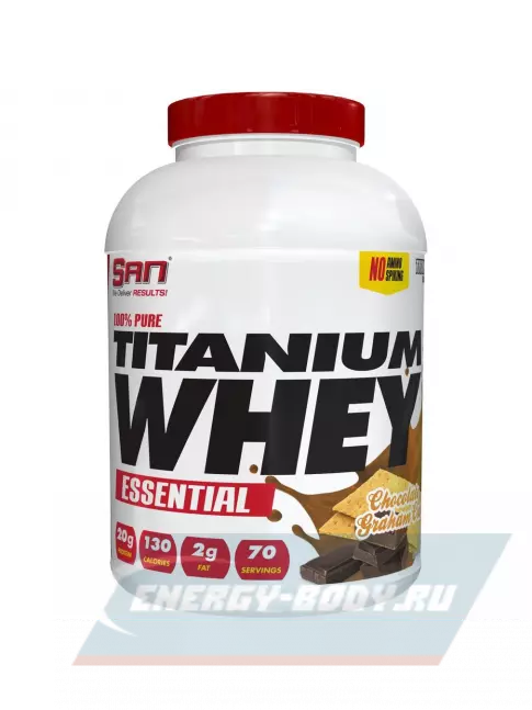  SAN 100% Pure Titanium Whey 2240 г, Шоколадный крекер