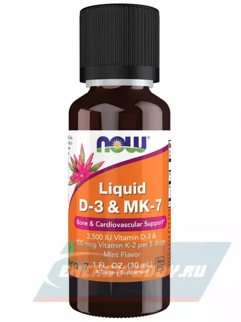  NOW FOODS Liquid D-3 & MK-7 30 мл