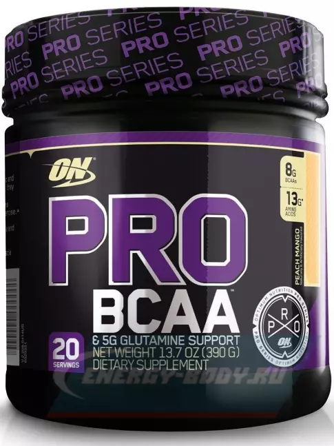 ВСАА Optimum Nutrition PRO BCAA 2:1:1 390 г, Персик - Манго