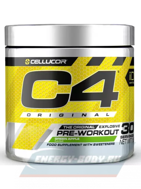 Предтерник Cellucor C4 Pre-Workout 195 г, Зеленое яблоко Предтерник Cellucor C4 Pre-Workout 195 г, Зеленое яблоко