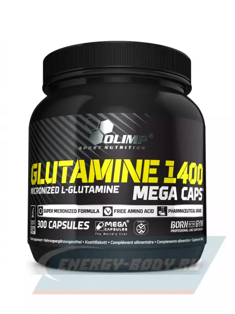 Глютамин OLIMP GLUTAMINE 1400 MEGA CAPS 300 капсул, Нейтральный