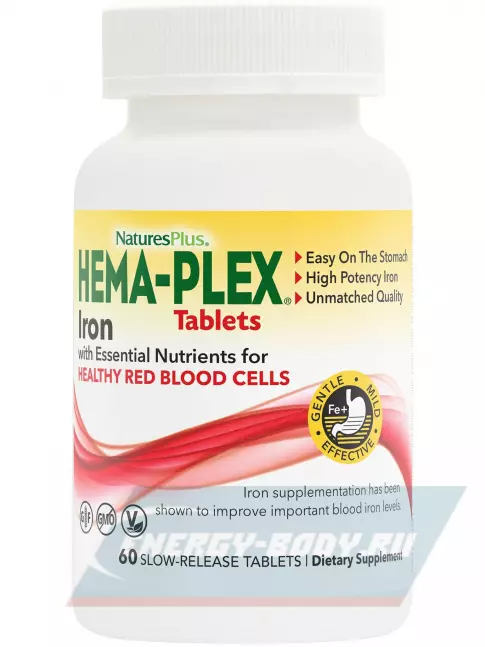 Минералы NaturesPlus Hema-Plex 60 таблеток