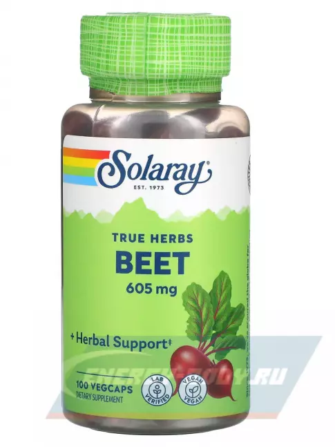  Solaray Beet Root 605mg 100 веган капсул