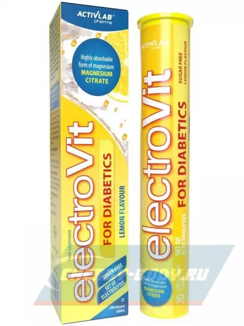  ActivLab ElectroVit for diabetics 20 шипучих таблеток, Лимон