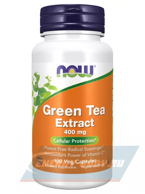  NOW FOODS Green Tea Extract 400 mg 100 веган капсул