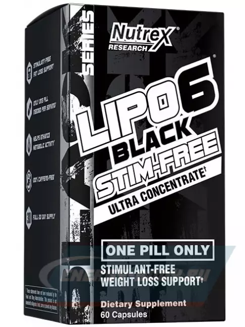  NUTREX LIPO-6 BLACK STIM-FREE (Paradoxine) 60 капсул
