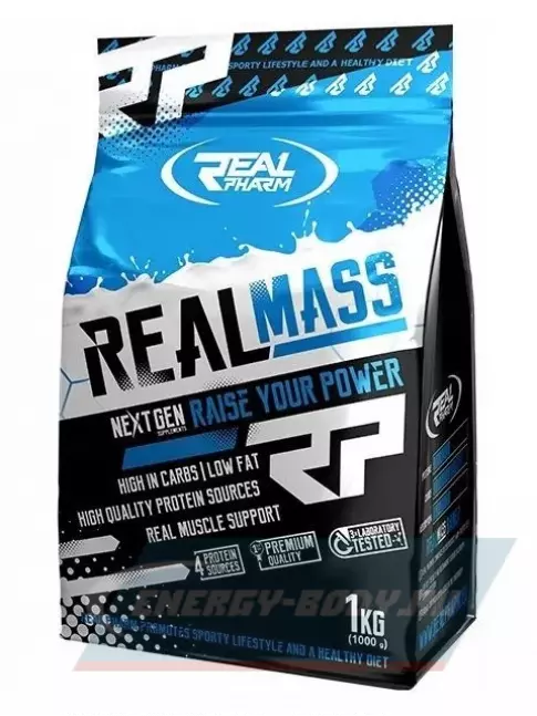 Гейнер Real Pharm Real Mass 1000 г, Шоколад