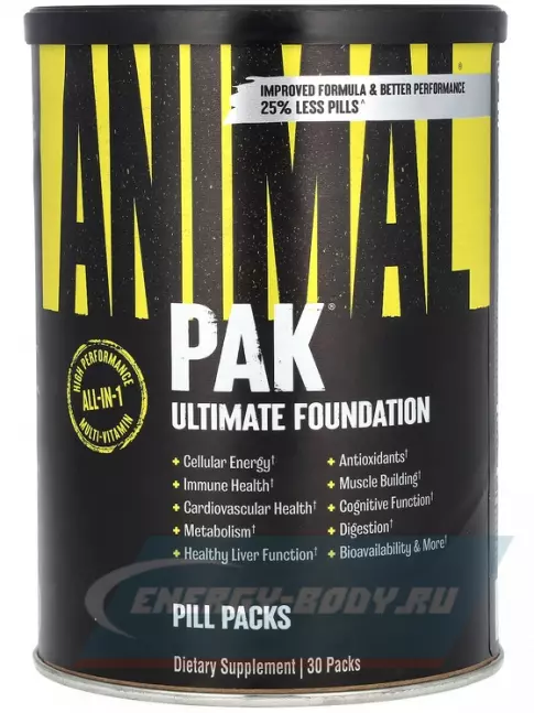  UNIVERSAL NUTRITION ANIMAL PAK 30 пакетиков