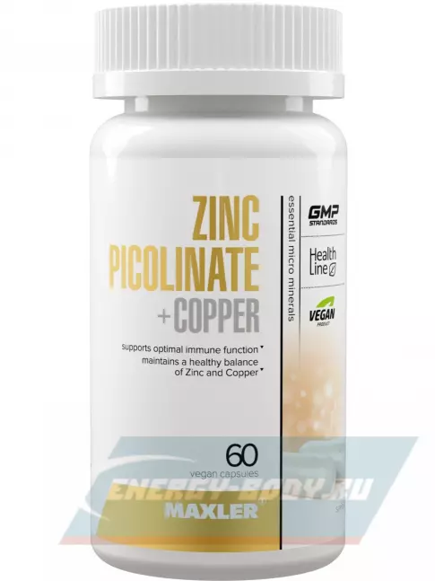  MAXLER Zinc Picolinate + Copper 60 капсул