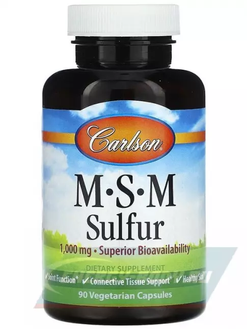  Carlson Labs MSM-Sulfur 90 вегетарианских капсул