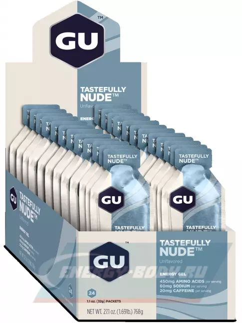 Энергетический гель GU ENERGY GU Original Energy Gel 20mg caffeine 24 x 32 г, Нейтральный