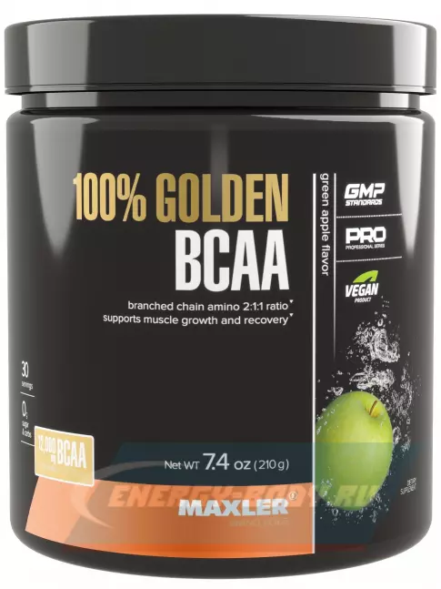 ВСАА MAXLER 100% Golden BCAA 210 г, Зеленое яблоко
