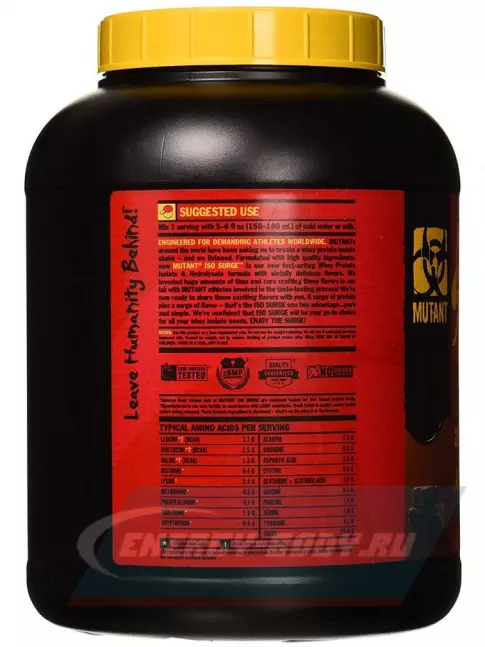 Mutant Iso Surge 2270 г, Шоколадный Брауни Mutant Iso Surge 2270 г, Шоколадный Брауни