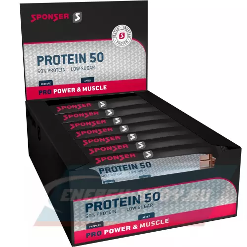 Батончик протеиновый SPONSER PRO PROTEINBAR 50 Шоколад, 20 батончиков x 70 г