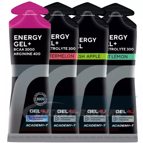 Энергетический гель GEL4U Energy Gel 4 вкуса, 4 х 60 г