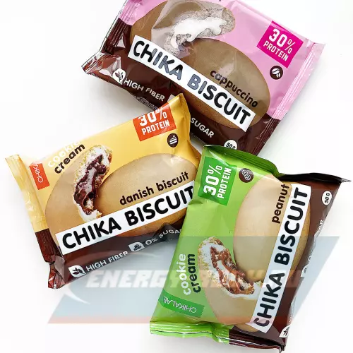 Батончик протеиновый Chikalab Бисквитное печенье Chika Biscuit Mix, 9 шт x 50 г