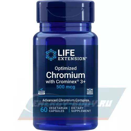 Минералы Life Extension Optimized Chromium with Crominex 3+ 500 mcg 60 капсул