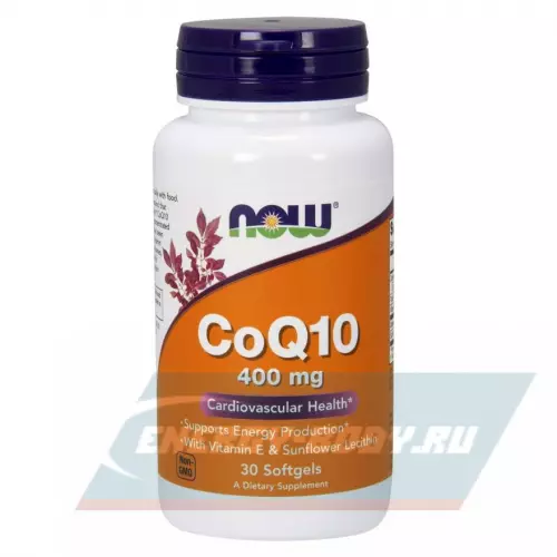  NOW FOODS CoQ10 400 мг 30 гелевые капсул
