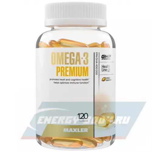 Omega 3 MAXLER Omega-3 Premium (USA) 120 капсул