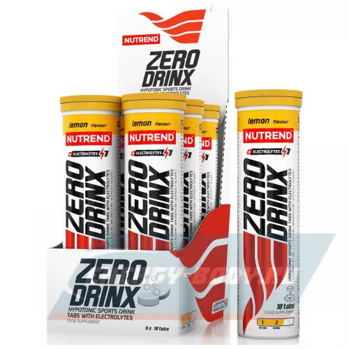  NUTREND ZERODRINX TABS Лимон, 6 x 18 таблеток