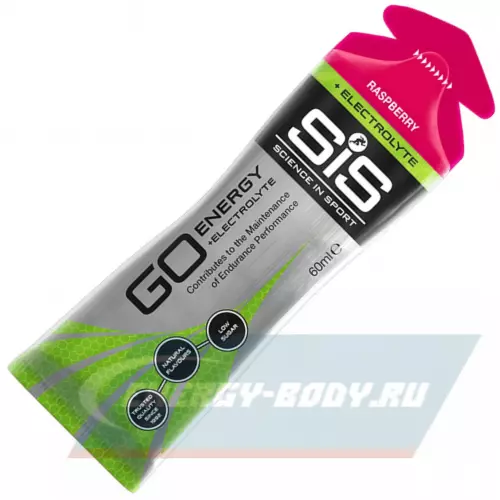 Энергетический гель SCIENCE IN SPORT (SiS) Go Energy + Electrolyte Gels Малина, 15 x 60 мл + электролиты