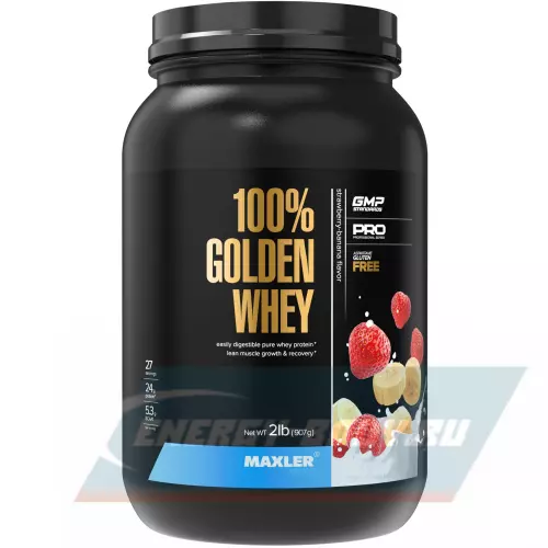  MAXLER 100% Golden Whey Клубника-банан, 910