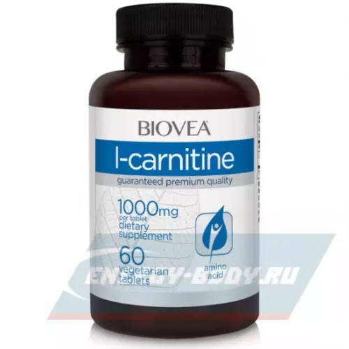 L-Карнитин Biovea L-CARNITINE 1000 mg 60 веган капсул