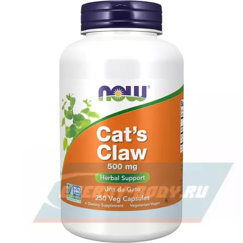  NOW FOODS Cat's Claw 500 mg - Кошачий Коготь 250 веган капсул