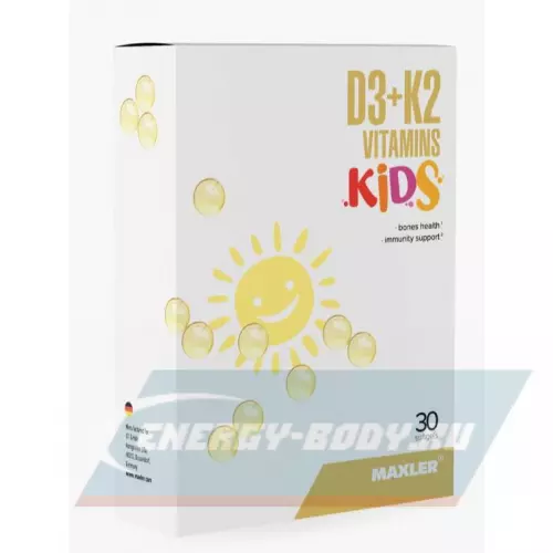  MAXLER D3 + K2 Vitamins Kids 30  гелевых капсул