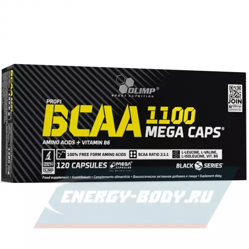 ВСАА OLIMP BCAA MEGA CAPS 1100 2:1:1 Нейтральный, 120 капсул