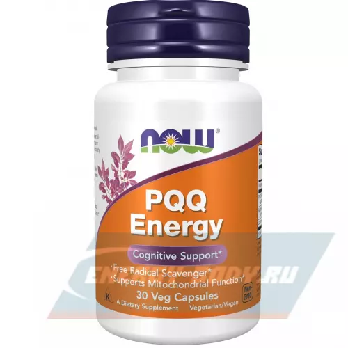  NOW FOODS PQQ Energy 20 mg 30 веган капсул