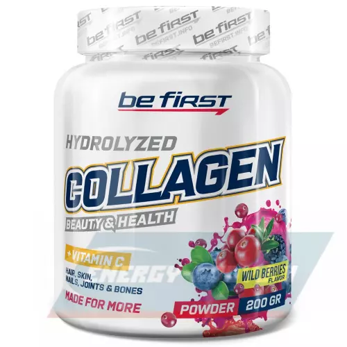 COLLAGEN Be First Collagen + vitamin C powder (коллаген с витамином С) Лесные ягоды, 200 г