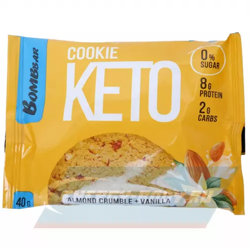 Батончик протеиновый Bombbar Кето печенье COOKIE KETO Со вкусом миндального крамбла с ванилью, 40 г