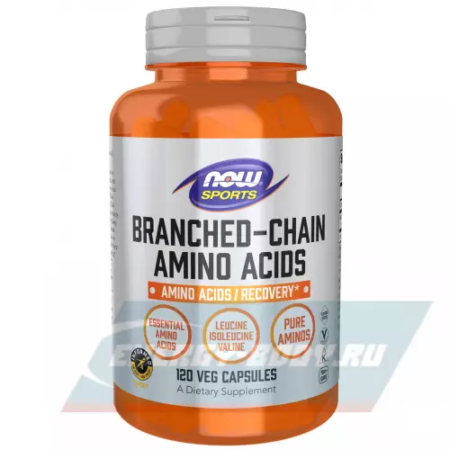 Аминокислотны NOW FOODS Branched-Chain Amino Acids 120 веган капсул