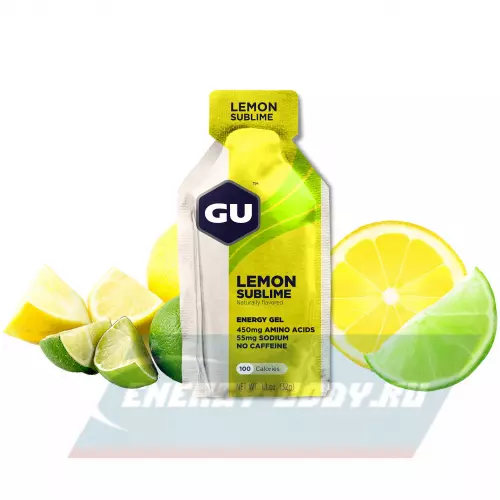 Энергетический гель GU ENERGY GU ORIGINAL ENERGY GEL no caffeine Чистый лимон, 1 стик x 32 г