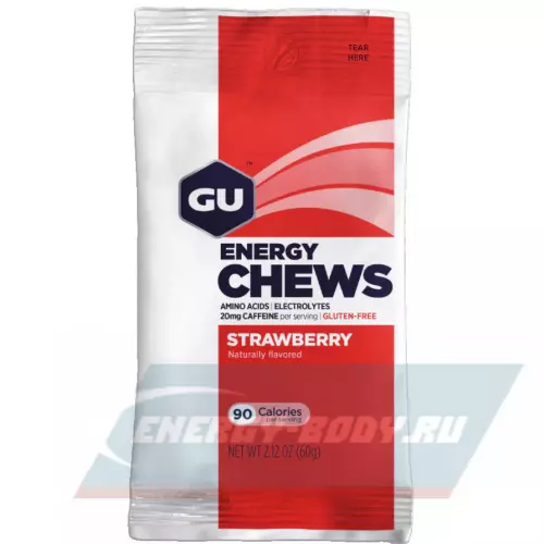 Энергетик GU ENERGY Мармеладки GU Energy Chews Клубника, 1 х 8 конфет