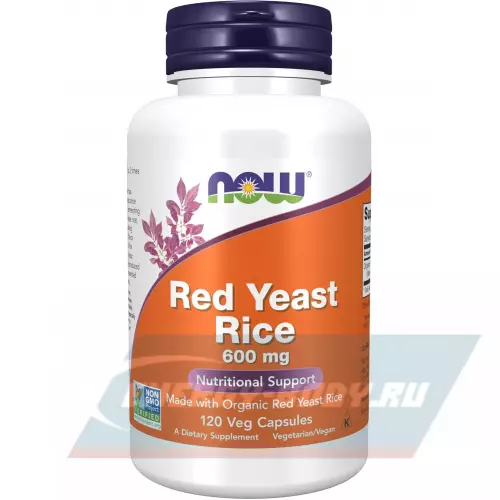  NOW FOODS Red Yeast Rice 600 mg 120 веган капсул