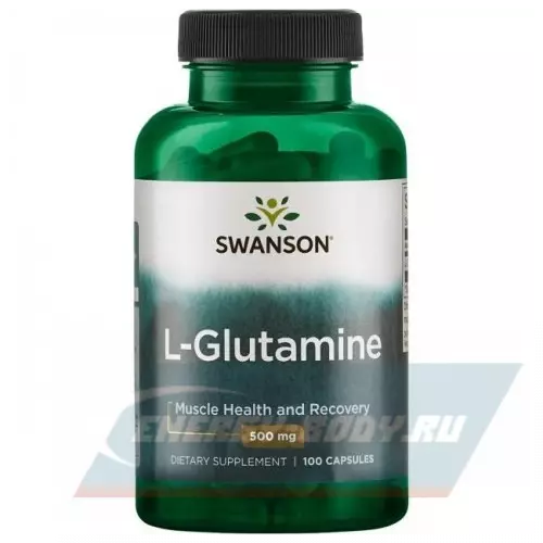 Глютамин Swanson L-Glutamine Нейтральный, 100 капсул