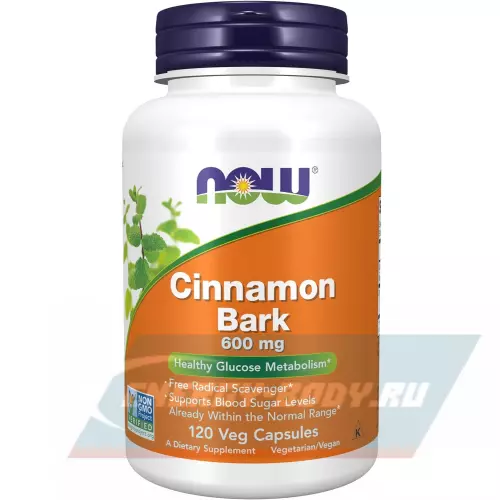  NOW FOODS Cinnamon Bark 600 mg 120 веган капсул